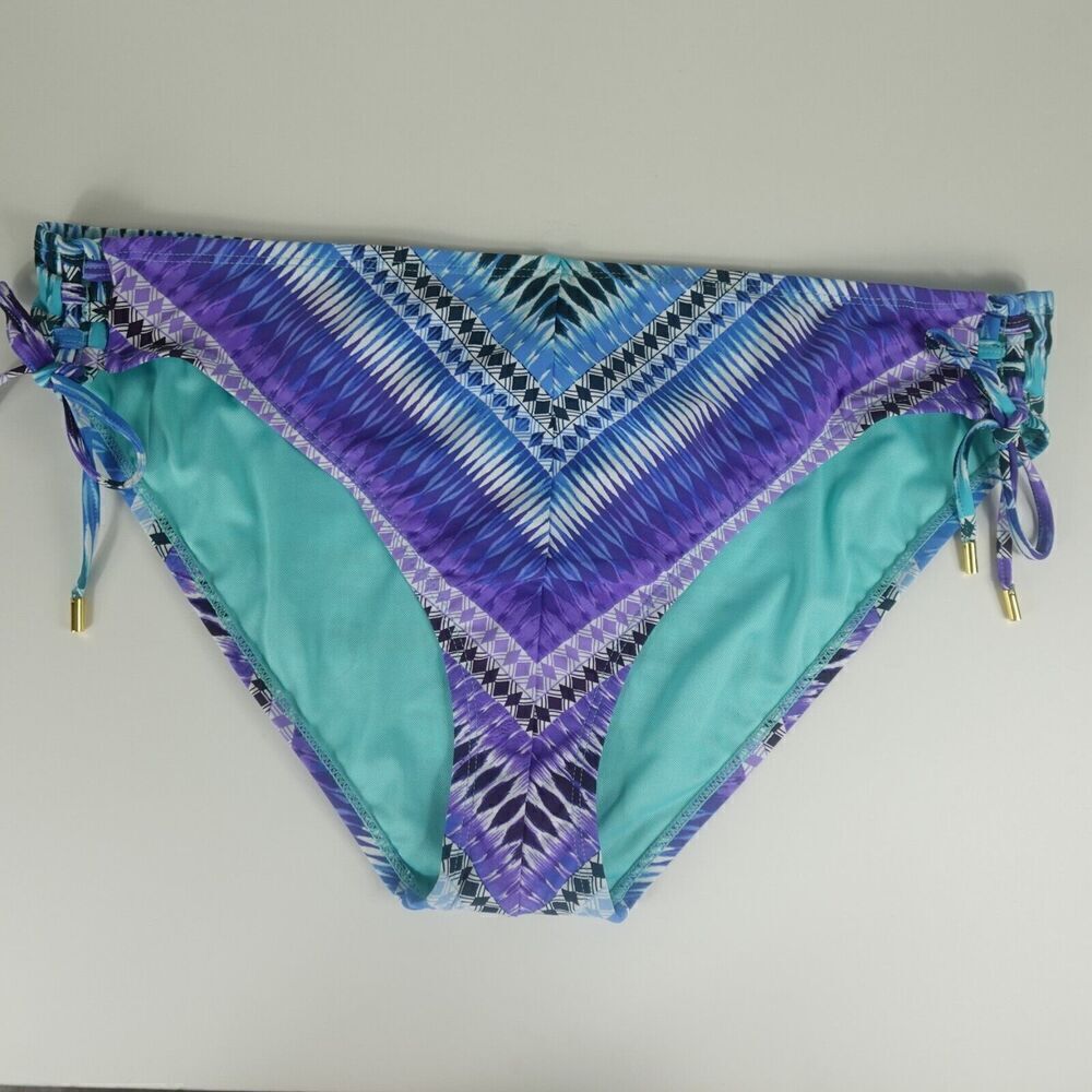 Bleu Rod Beattie Womens Swim Bottoms Side Tie Boho Size 12